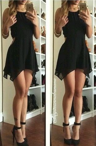 vestido curto de festa preto