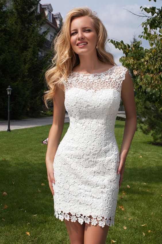 modelos de vestido branco curto