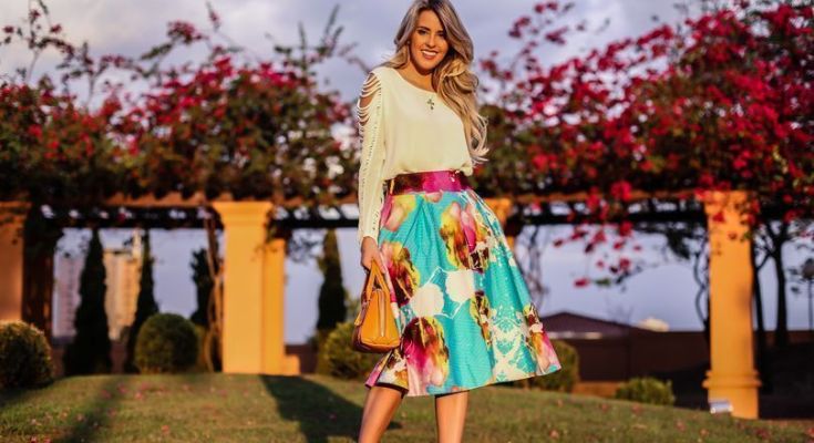 saia estampada