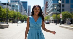 Vestido Azul Serenity: Elegância Atemporal para Todas as Estações