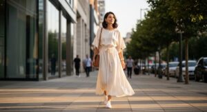 Vestido Básico para Ombros Largos: Como Escolher, Combinar e Criar Looks Equilibrados