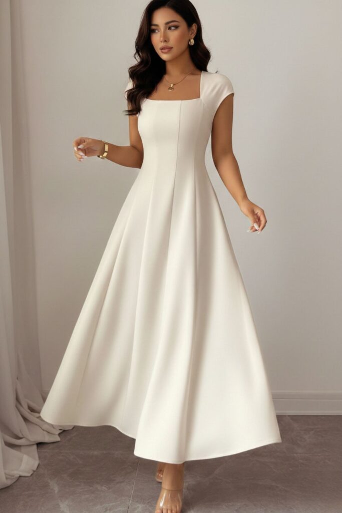 Vestido longo básico para montar looks elegantes