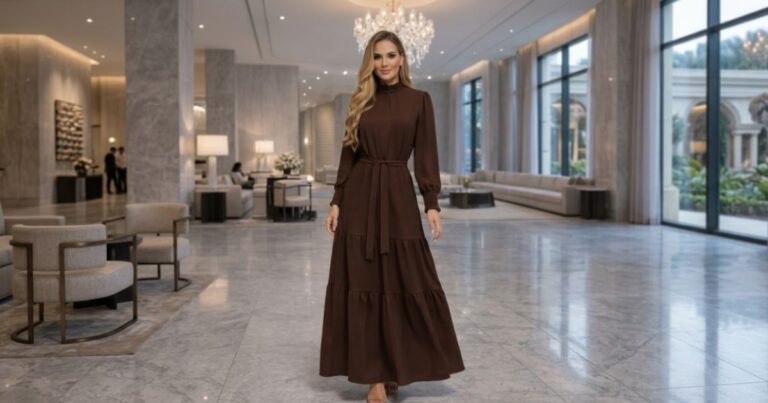 vestido longo de luxo
